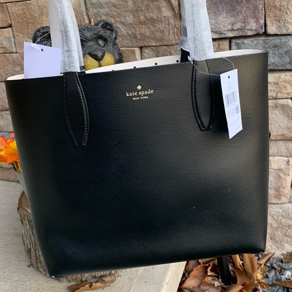 Authentic KATE SPADE Reversible leather Beauty and the beast  tote/Wristlet - Picture 4 of 13